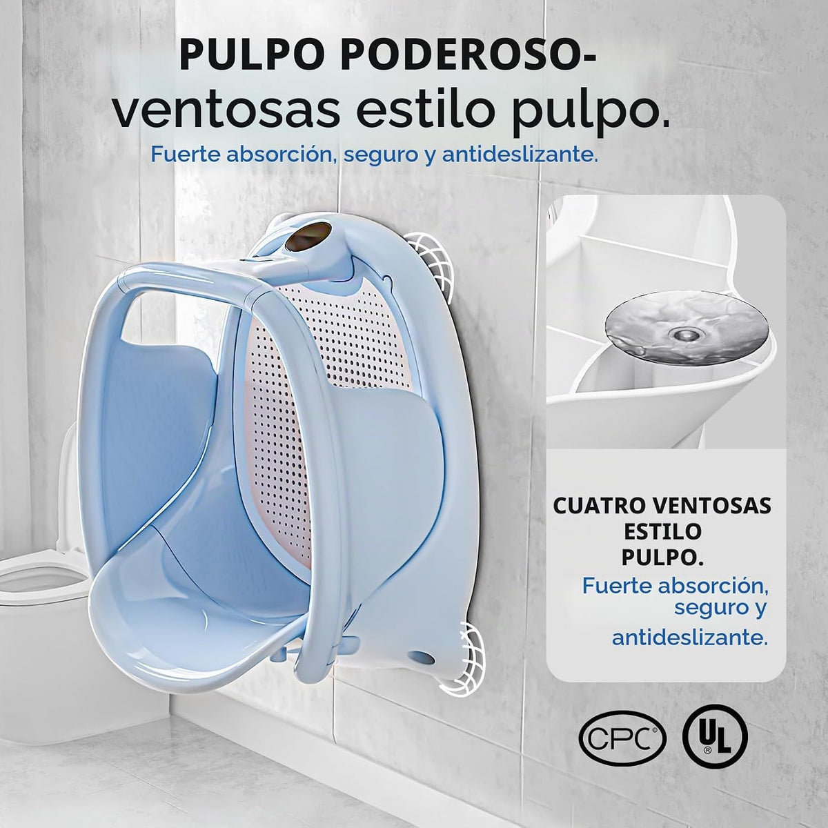 Asientos de baño para bebés sentados, silla de baño para bebés dura...