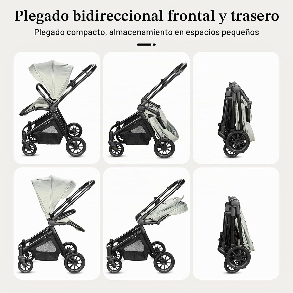 TALENBEEN Cochecito de bebé convertible 2 en 1 para recién nacido a...