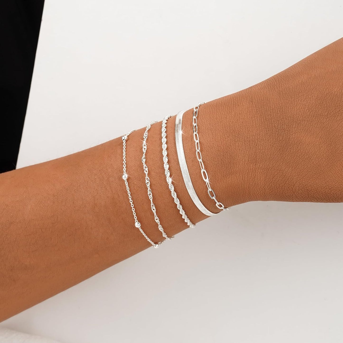 BERISO Pulseras de oro para mujer, elegante pulsera ajustable chapa...