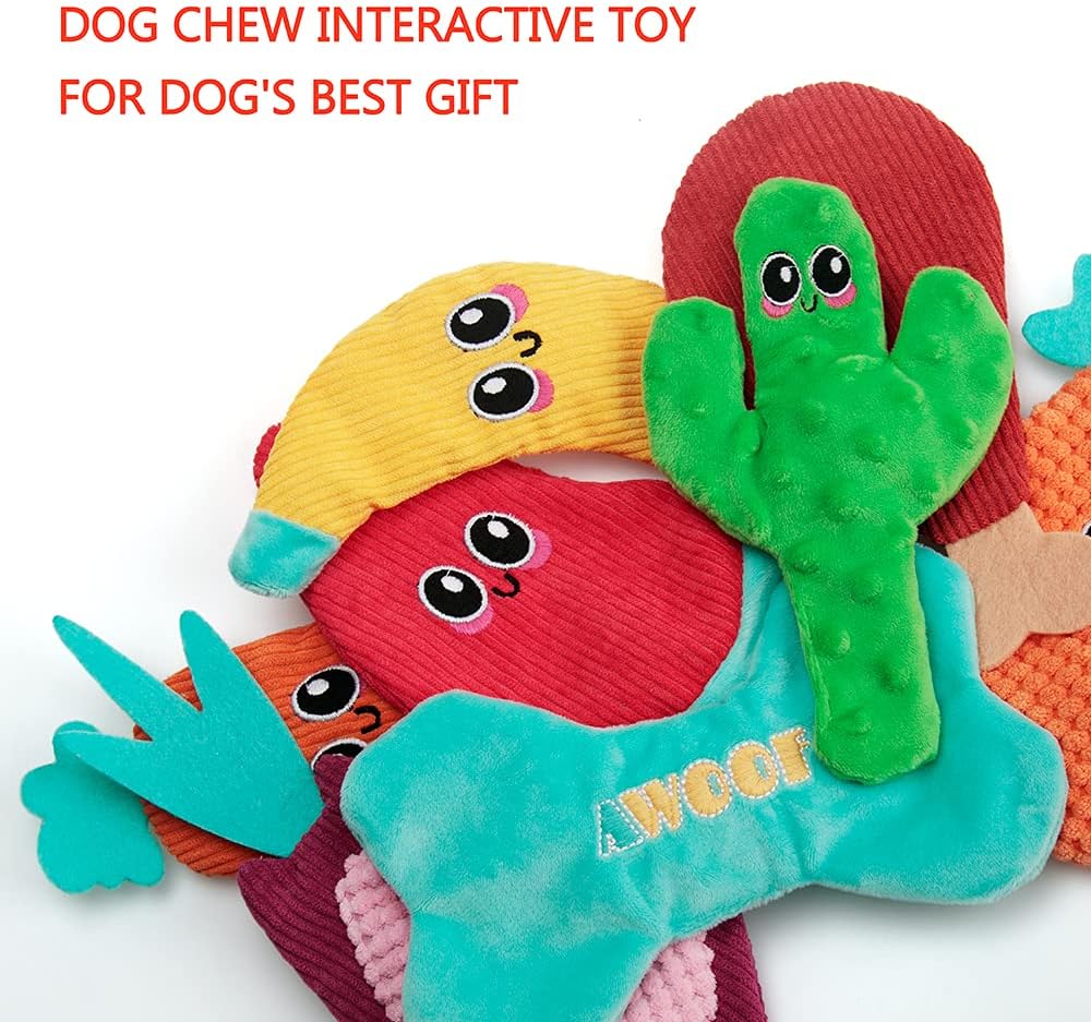 AWOOF Juguetes para perros sin relleno, juguetes arrugados para per...