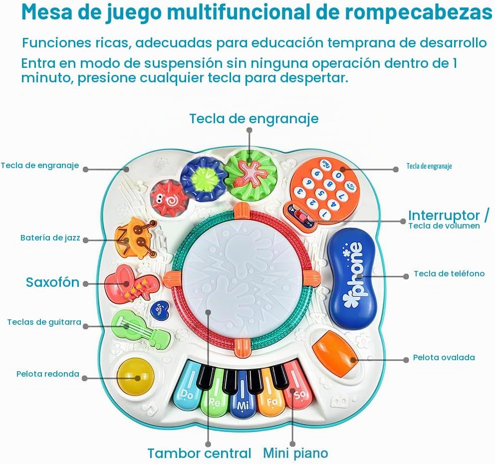 WEYARIXA Juguete para bebé: juguetes musicales atractivos para bebé...