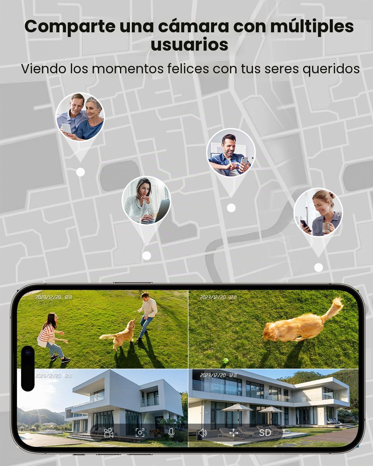 ieGeek Cámaras de seguridad inalámbricas para exteriores, cámara Wi...