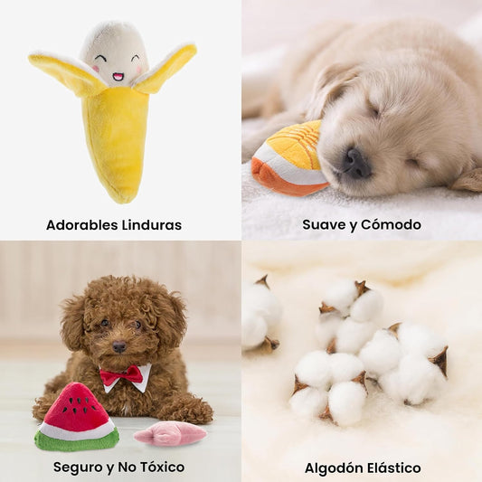 Nocciola Juguetes chirriantes para perros, juguetes de peluche para...
