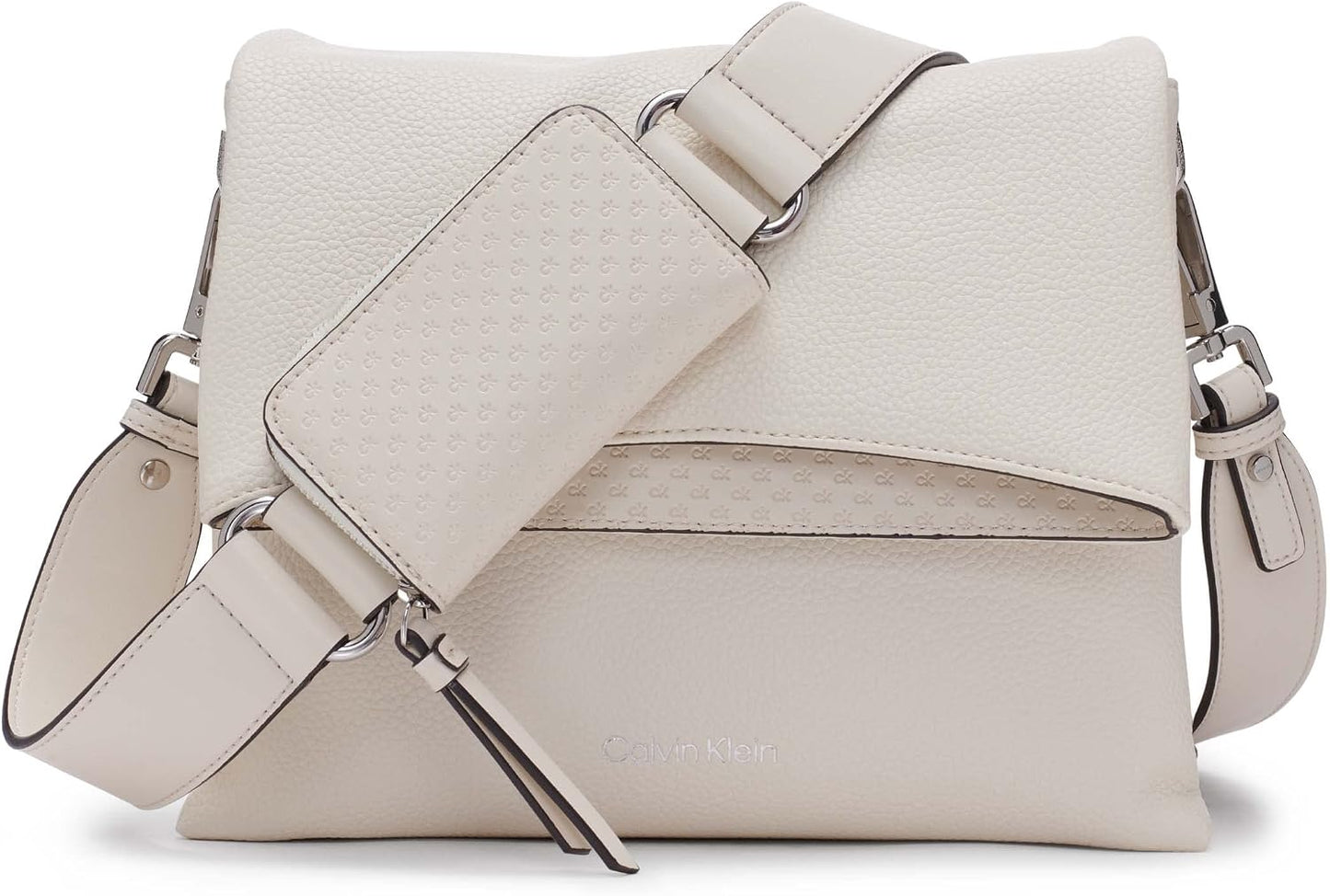 Calvin Klein Chrome Organizational - Bandolera con solapa 2 en 1 pa...