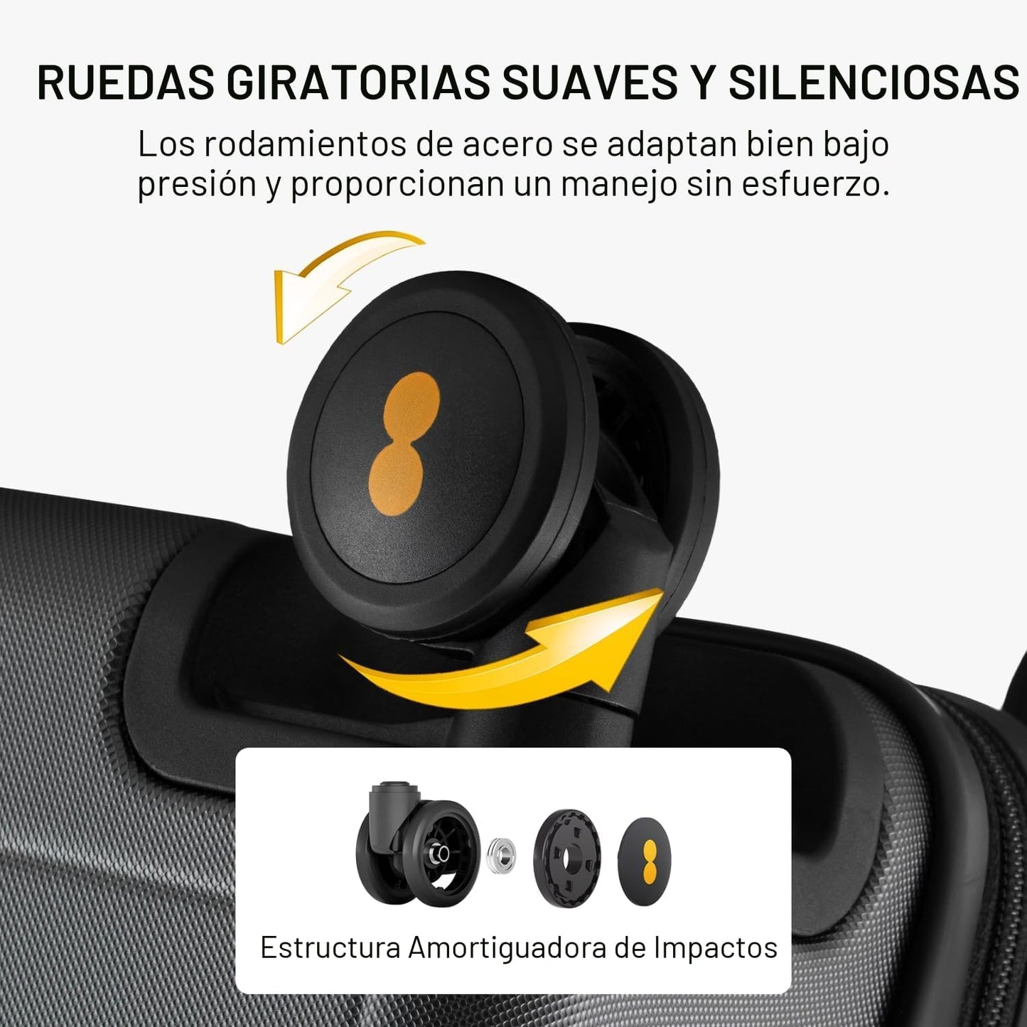 LEVEL8 Equipaje Luminoso, Gris, Maleta de mano de 20 pulg.