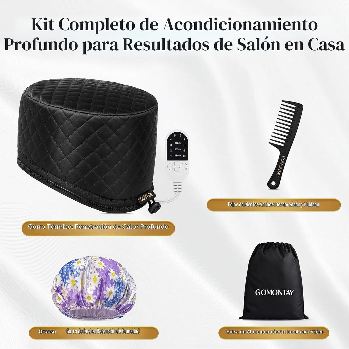 GOMONTAY - Gorro de tratamiento térmico para acondicionamiento prof...