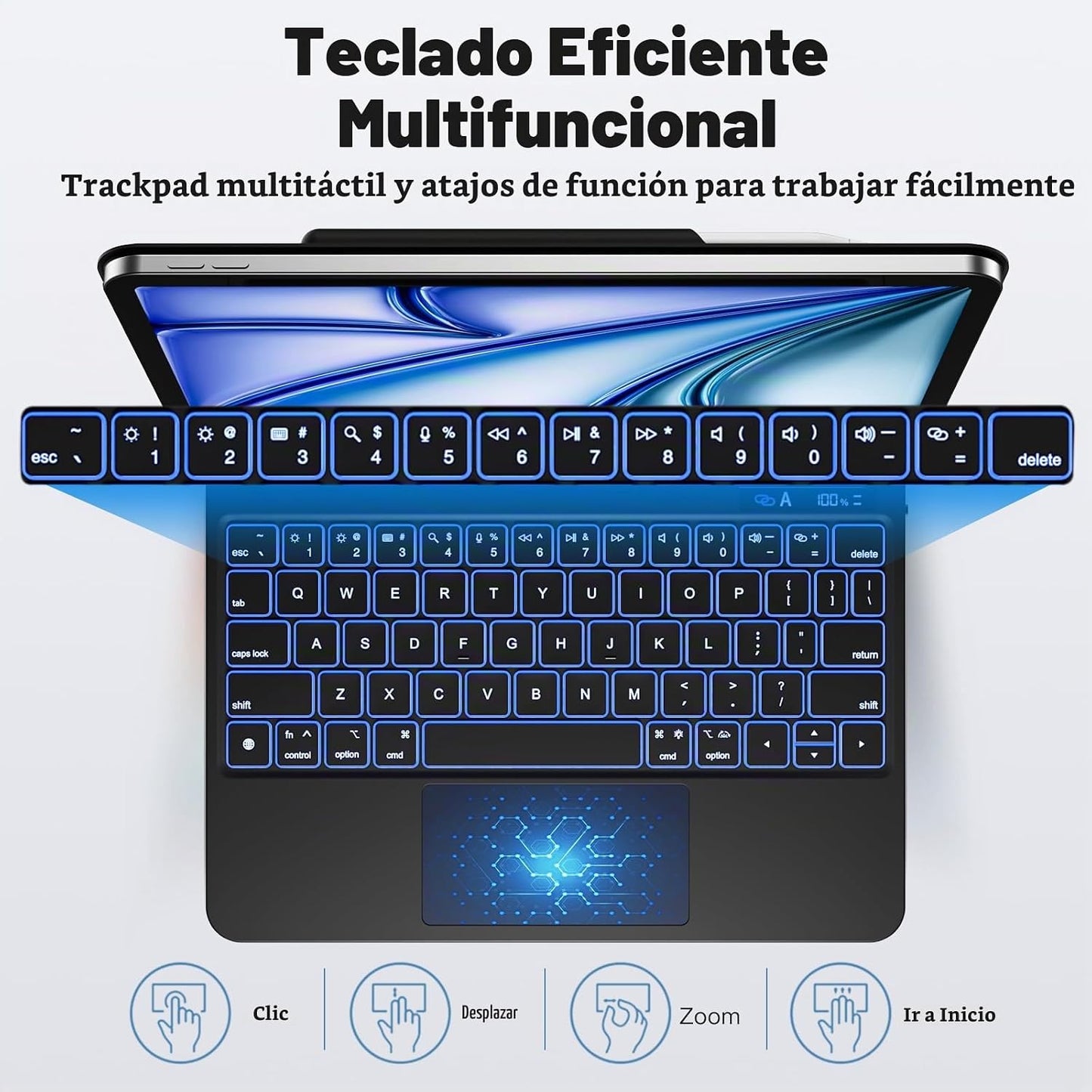 Wenlaty Funda para iPad Air de 11 pulgadas con teclado (M2, 2024),...