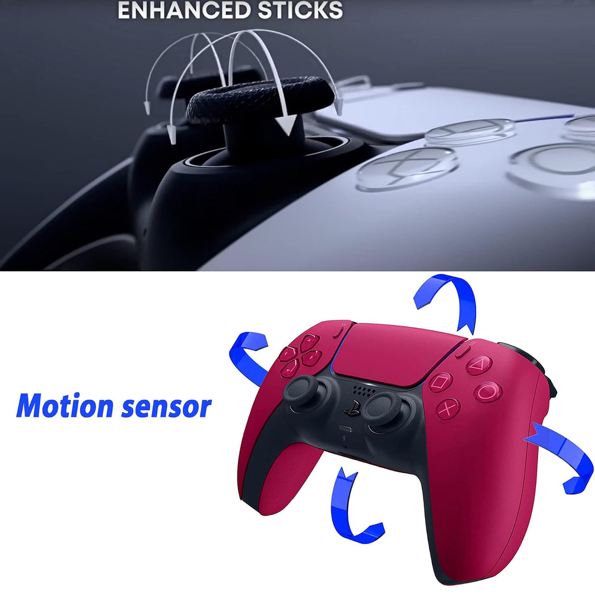 Controlador inalámbrico PremGear DualSense (plata de ley) compatibl...