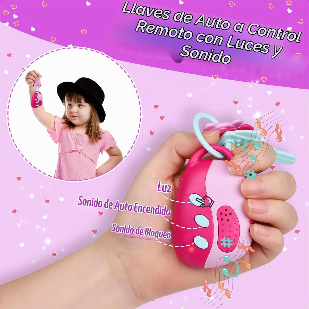 Learn2M Bolso de juego púrpura para niñas de 3 a 6 años, mi primer...