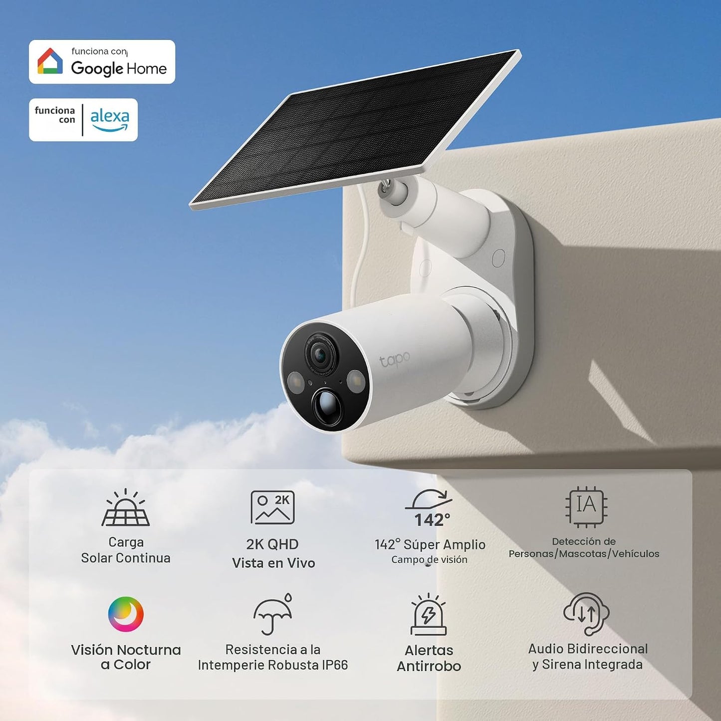Tapo Cámara de seguridad inalámbrica MagCam 2K+ para exteriores con...