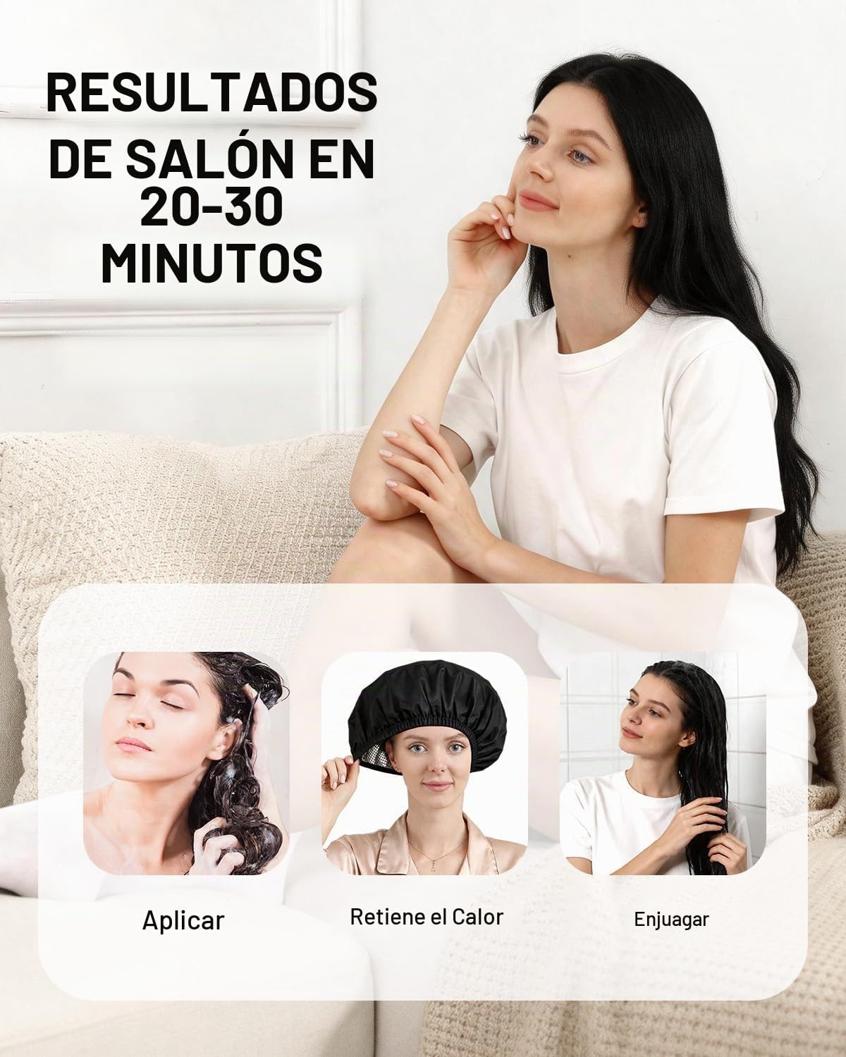YIZIJIZI 2 tapas térmicas para el cabello de acondicionamiento prof...