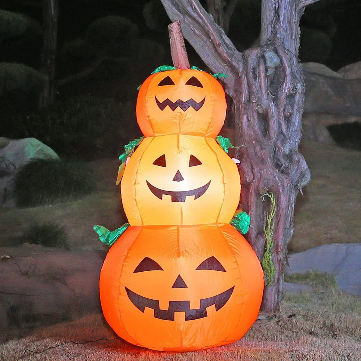 DearSun Calabazas inflables de Halloween de 4 pies para decoración...