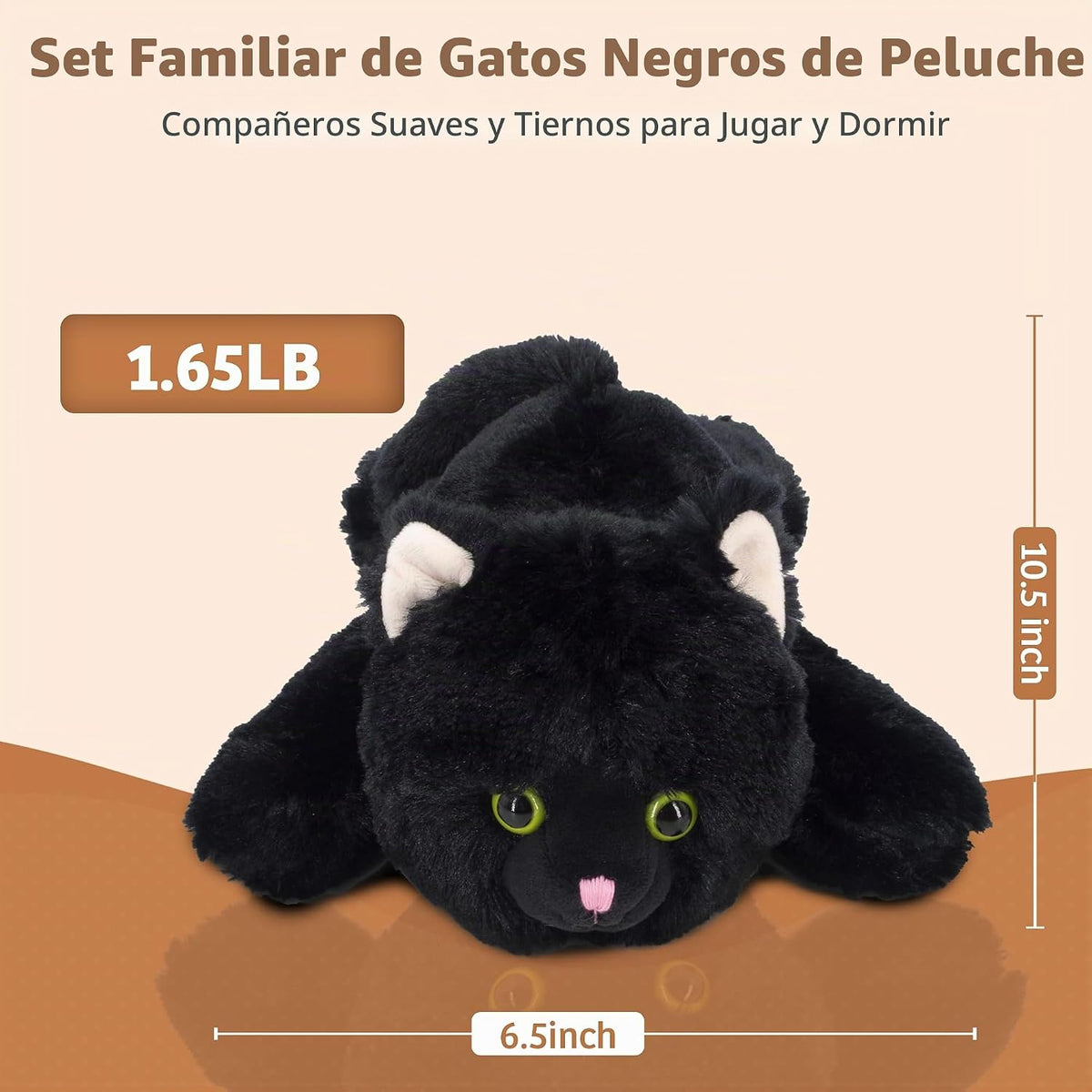 Marysun Animal de peluche negro para microondas, peluche con peso,...