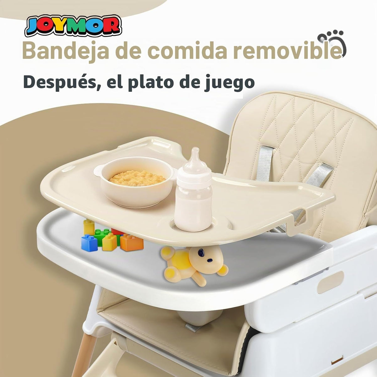 JOYMOR Silla alta 5 en 1 para bebés y niños pequeños, silla alta po...