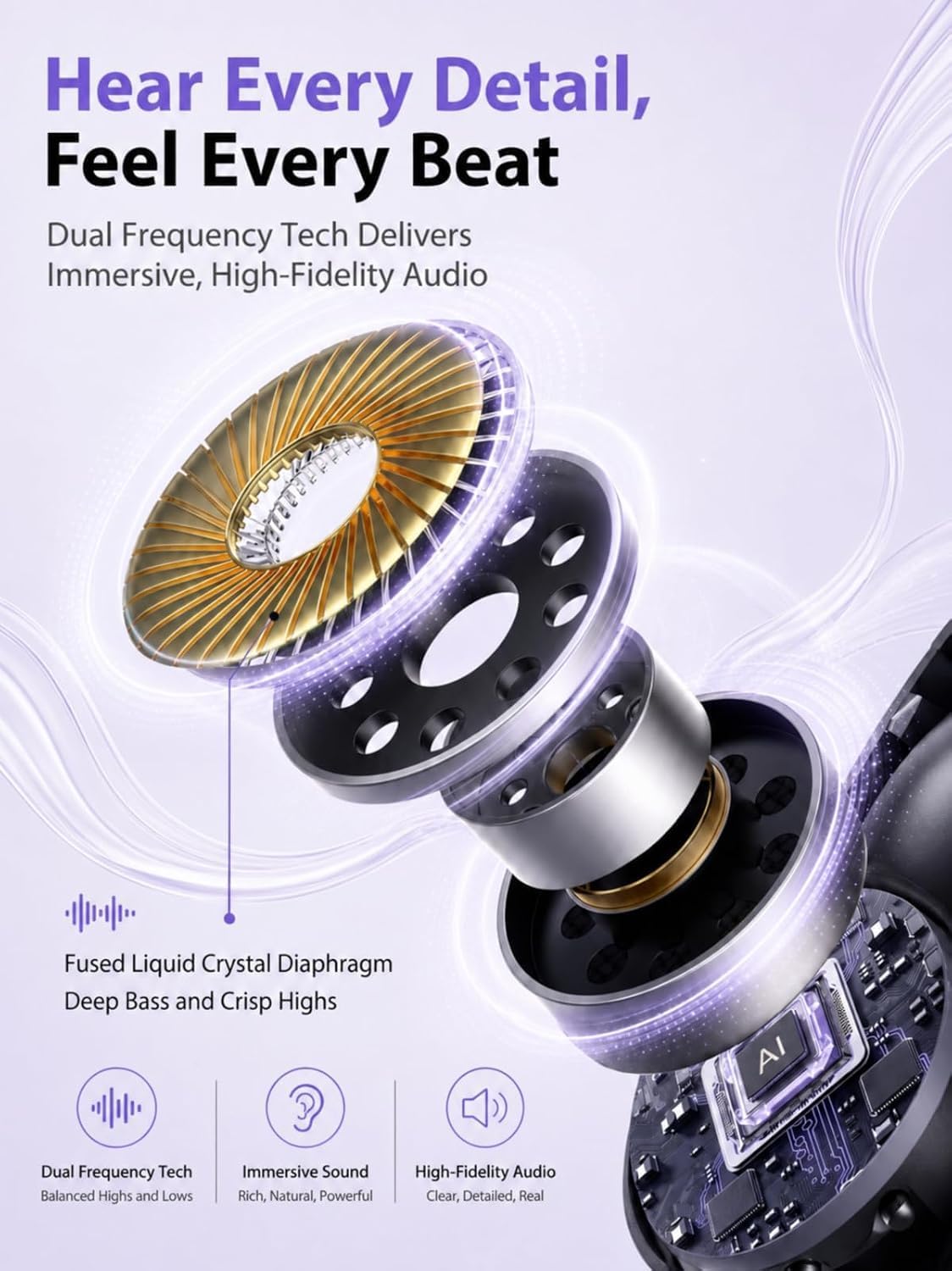 Boytond - Auriculares ultra abiertos, auriculares con clip, auricul...