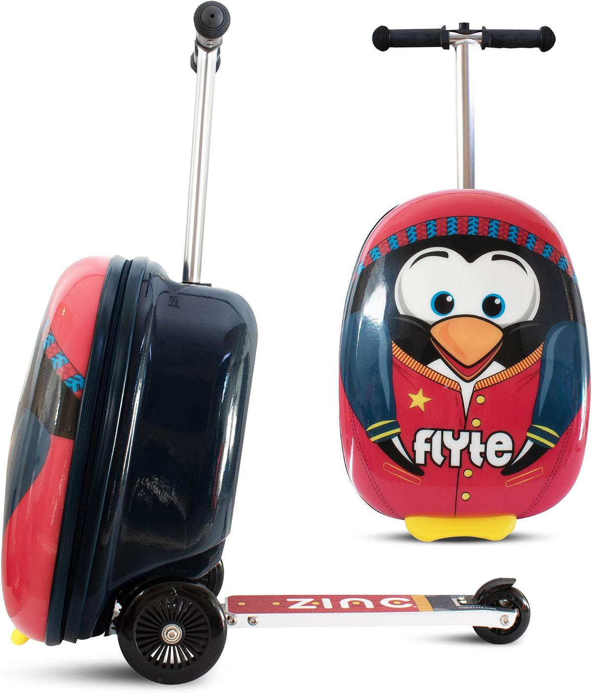 Flyte Maleta Scooter - 2 en 1, Maleta de Montar de 18 pulgadas para...