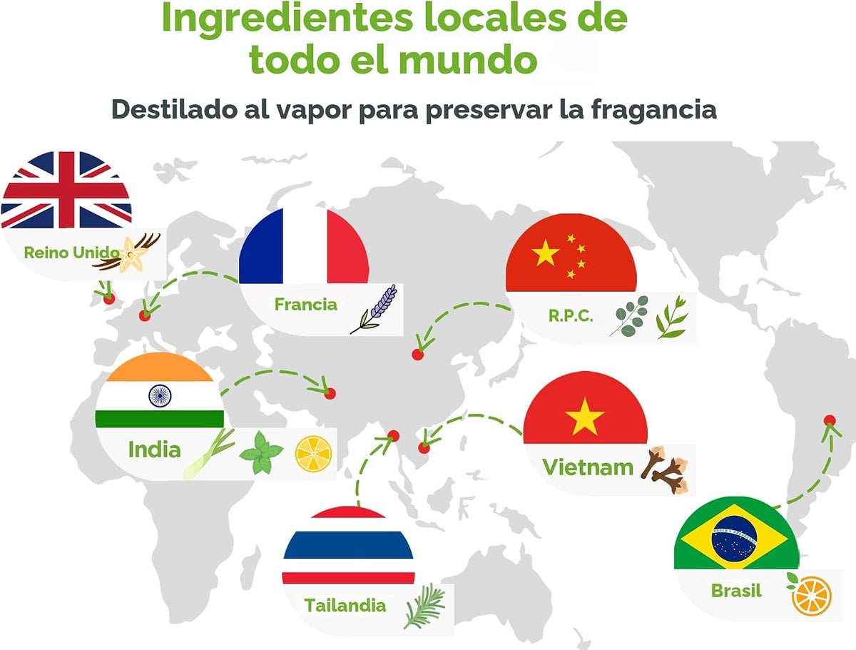 InnoGear Difusor de aromaterapia y juego de 10 aceites esenciales,...
