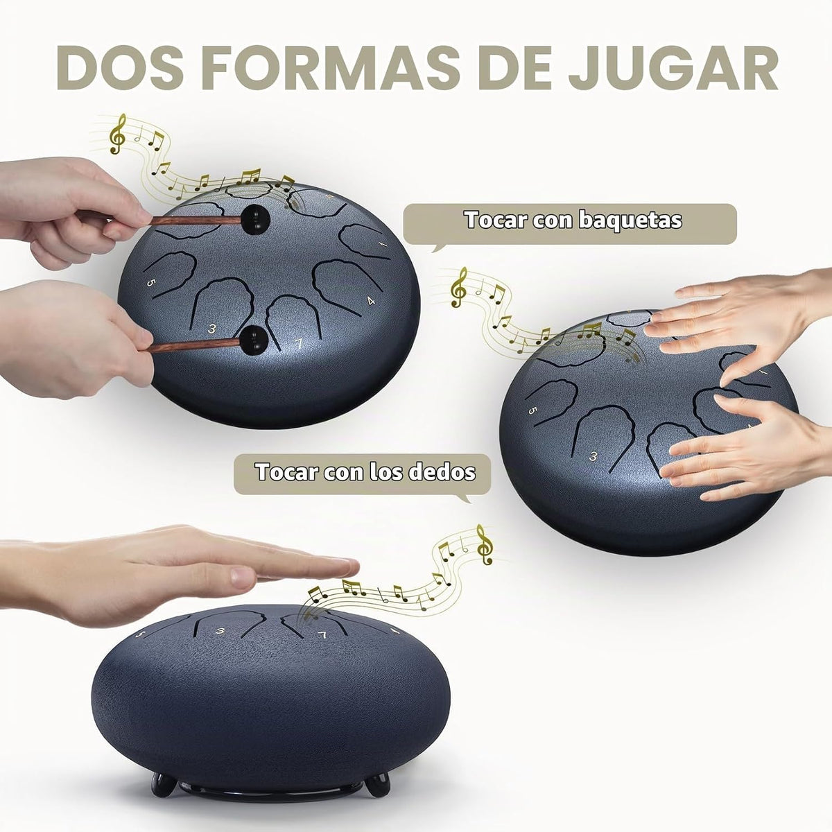 Tambor de lengua de acero profesional para adultos y niños - Instru...