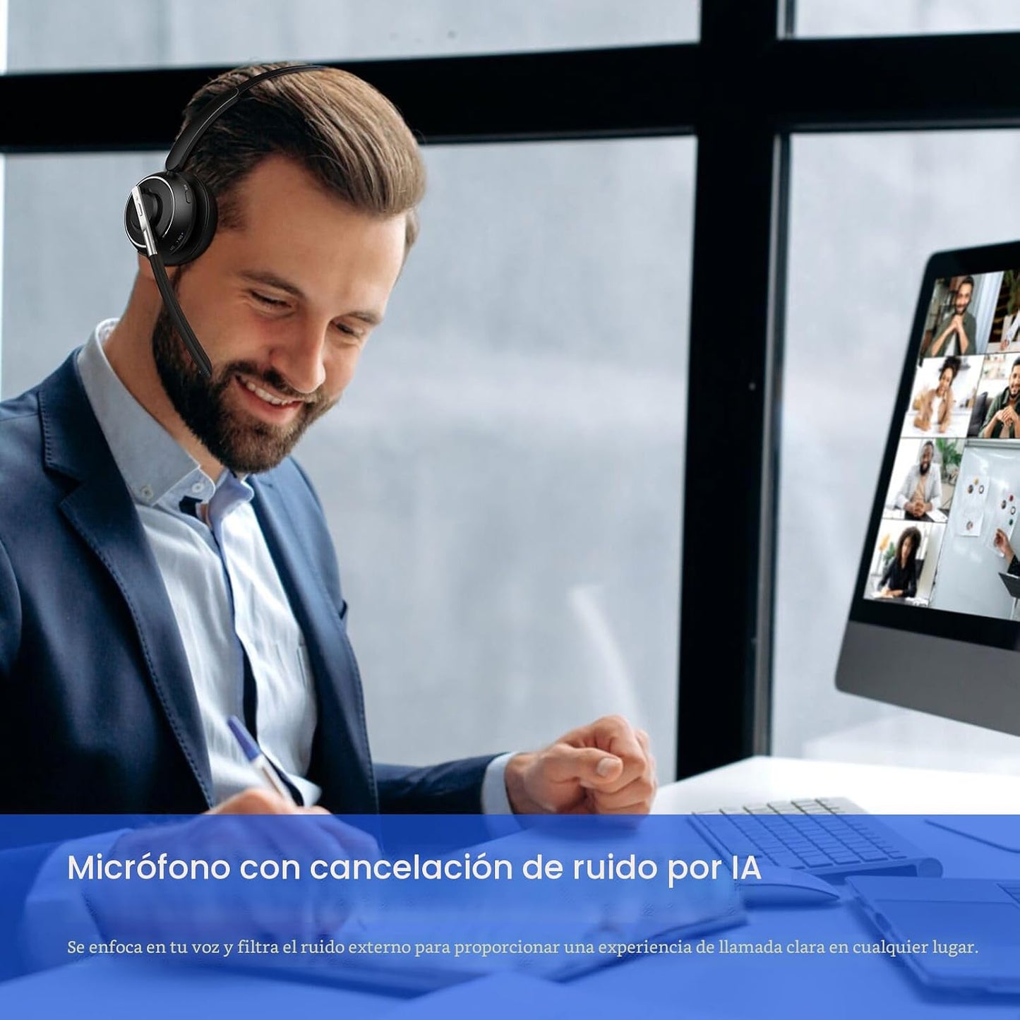 Auriculares Bluetooth, Auriculares Inalámbricos con Micrófono para...