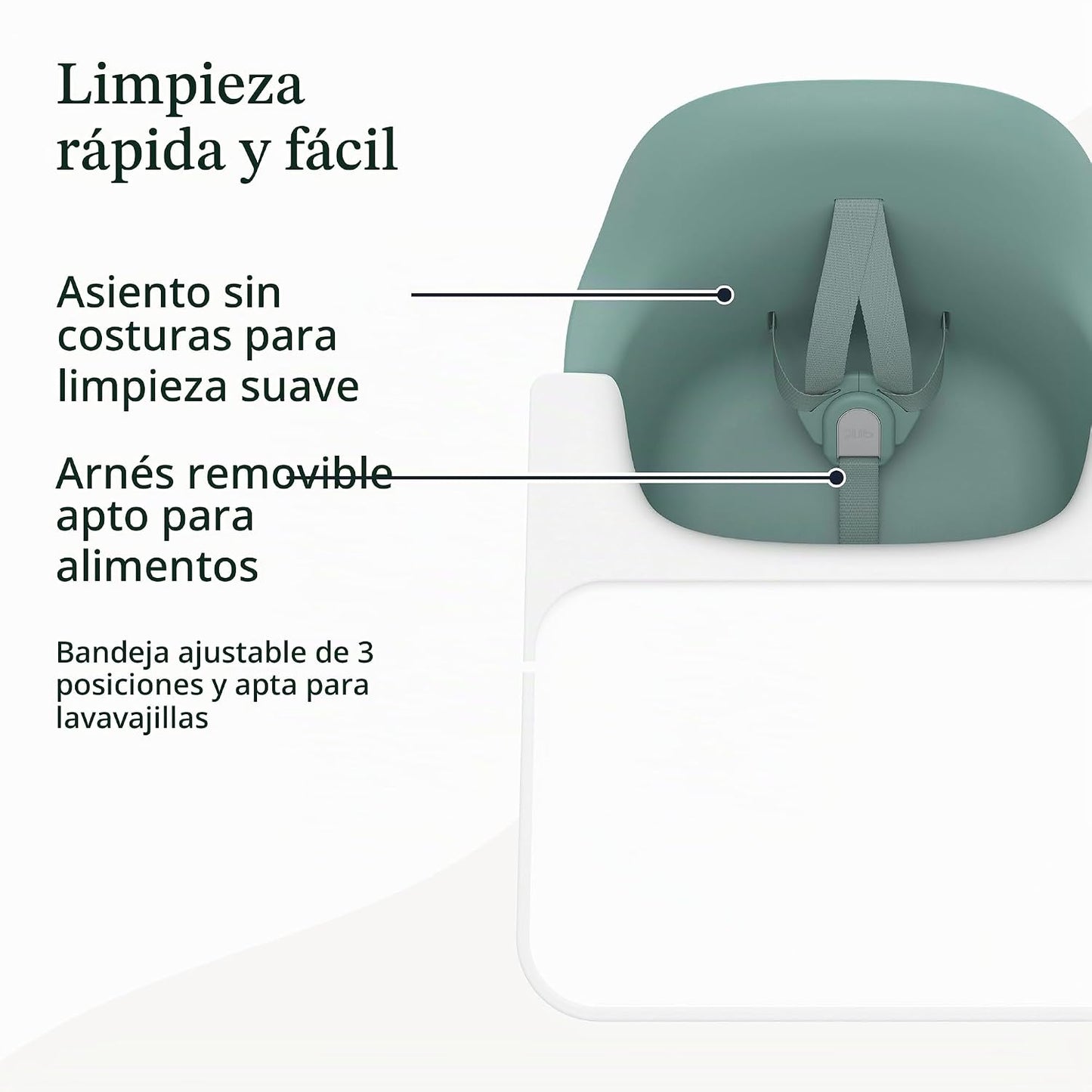 UPPAbaby Ciro - Silla alta, diseño elegante y fácil de limpiar, ban...