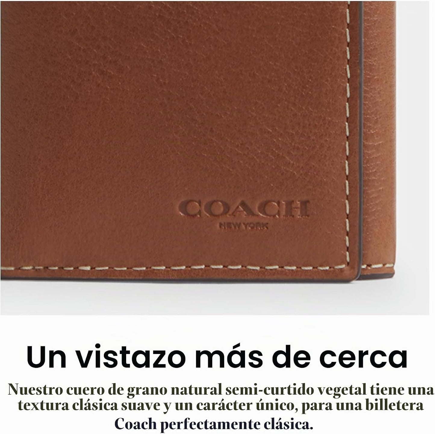 Cartera triple en piel plena flor natural