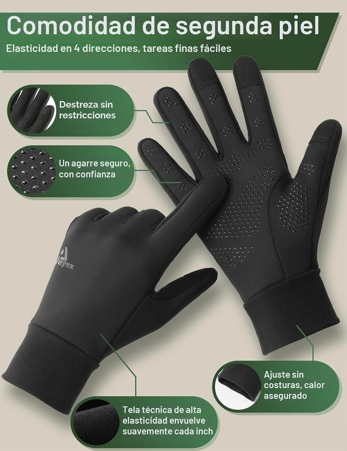 Aerynx Guantes de invierno para mujeres y hombres, para clima frío,...