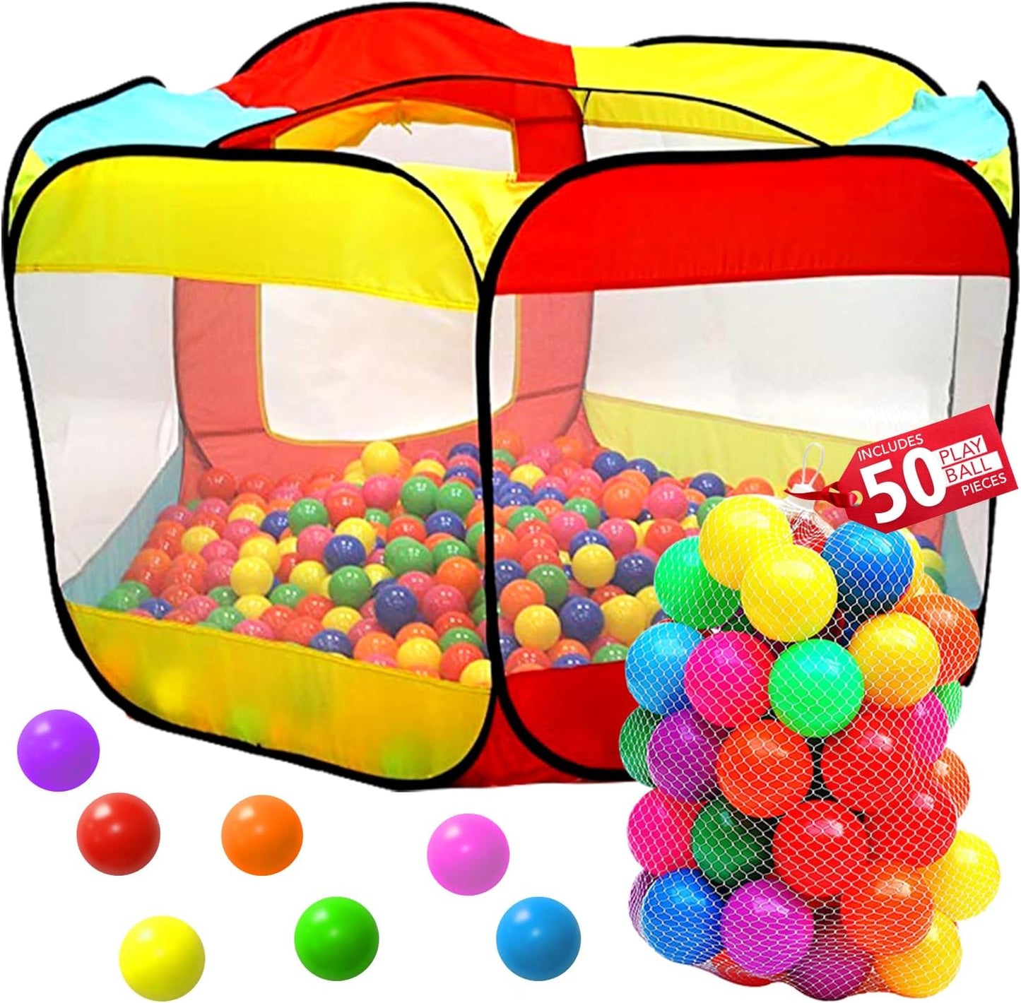 Piscina de Pelotas para Niños Tienda Emergente Grande para Niños Pe...