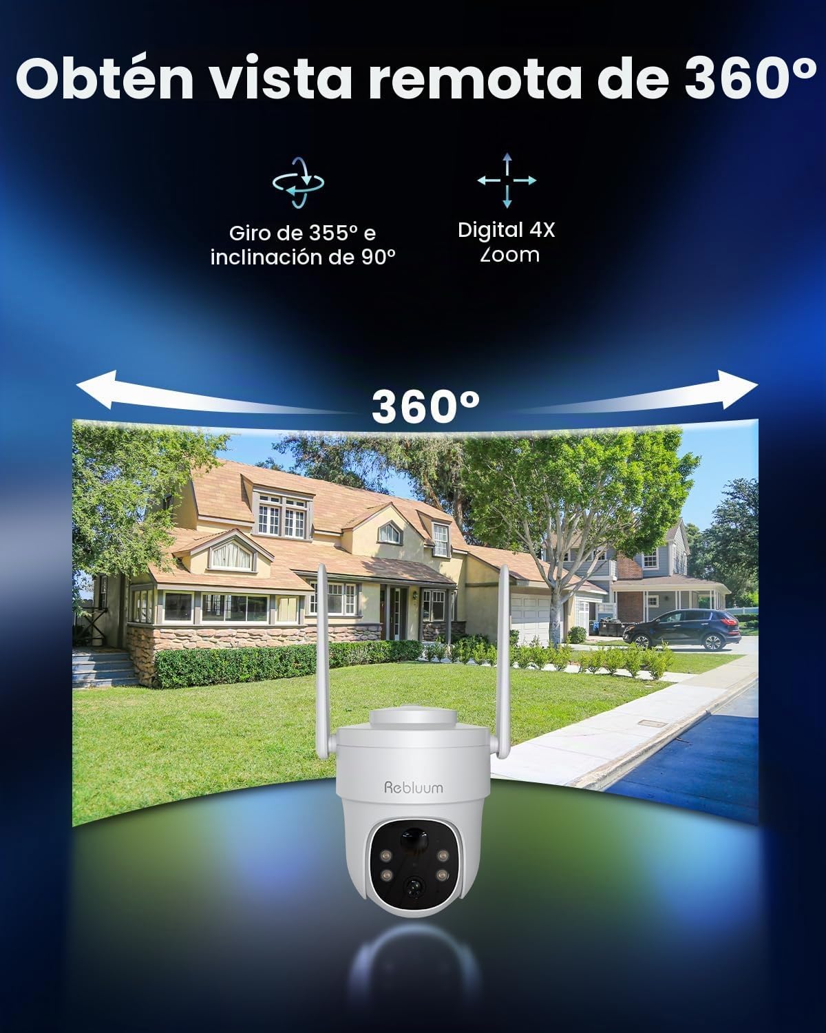 Rebluum 3K\/5MP cámaras de seguridad solares inalámbricas al aire l...