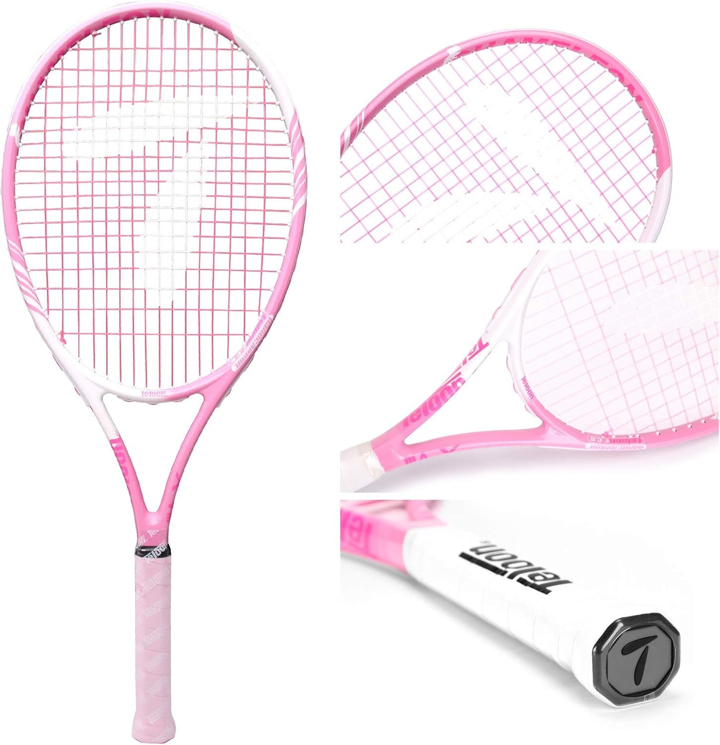 Teloon Raquetas de tenis para adultos, 2 piezas, raqueta de tenis r...