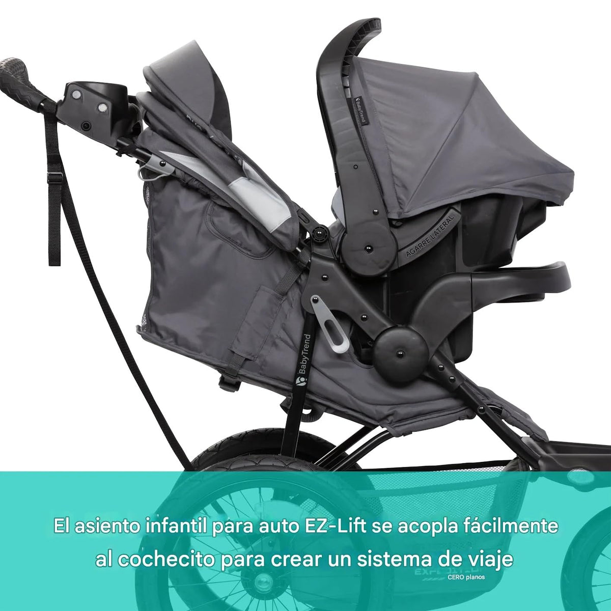 Baby Trend Expedition® Zero Flat Jogger - Sistema de viaje con luce...