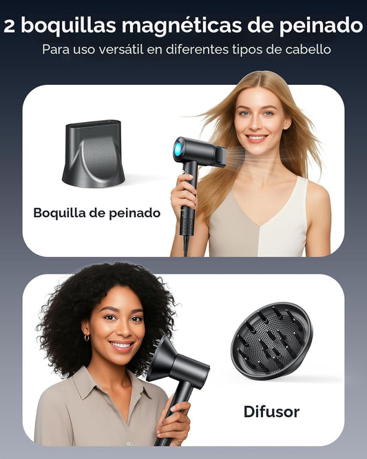 Secador de pelo de alta velocidad, secador de pelo de secado rápido...