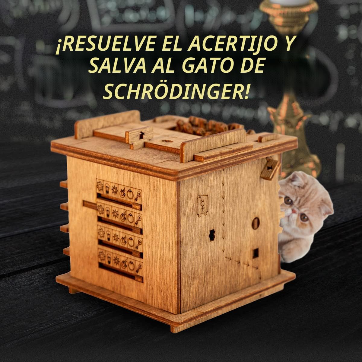 iDventure Cluebox El gato de Schrödinger | Caja de rompecabezas de...