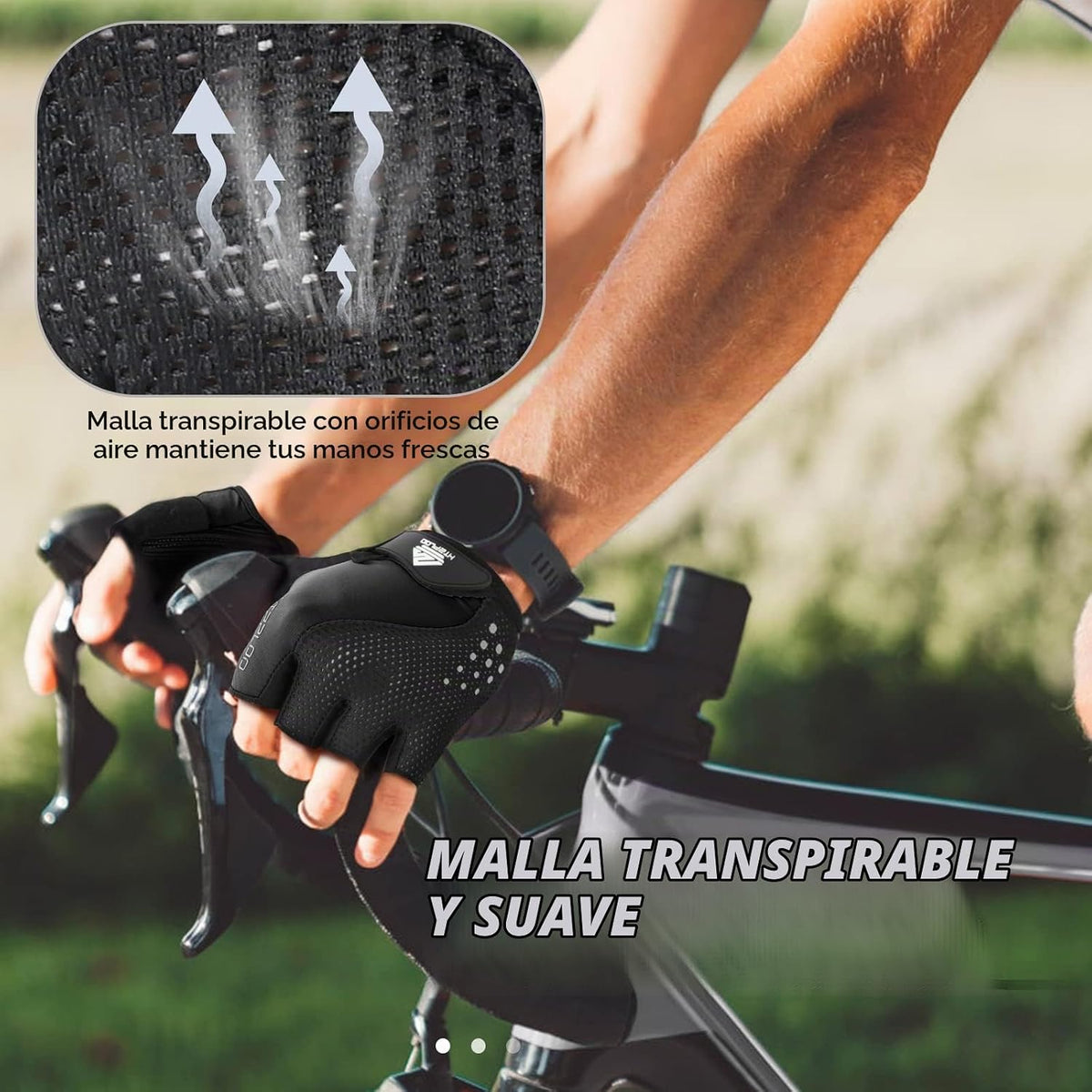 HTZPLOO Guantes de ciclismo para hombres y mujeres con almohadilla...