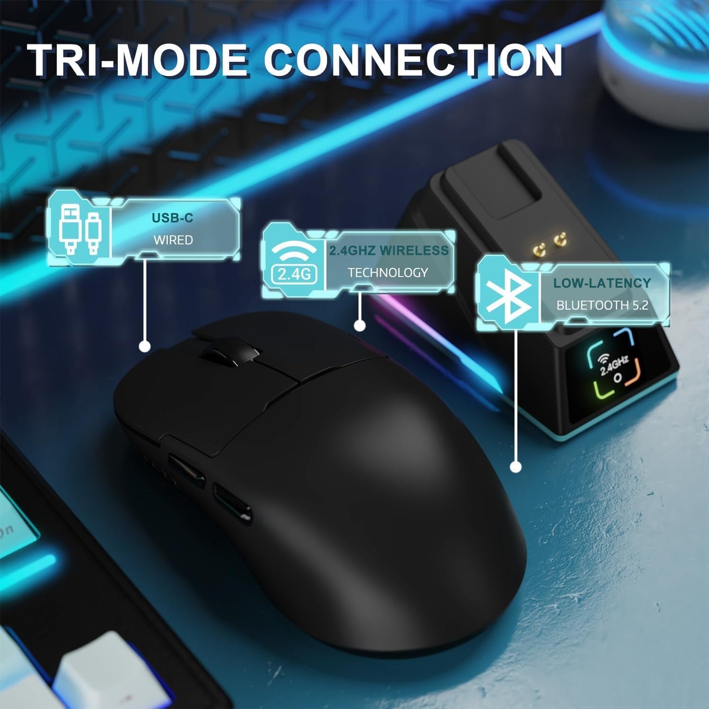 FELICON x Attack Shark X86 Teclado mecánico inalámbrico CNC 75% alu...