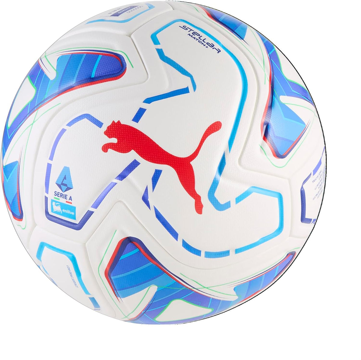 PUMA Balón de fútbol unisex Stellar Match Serie A, blanco-multicolo...