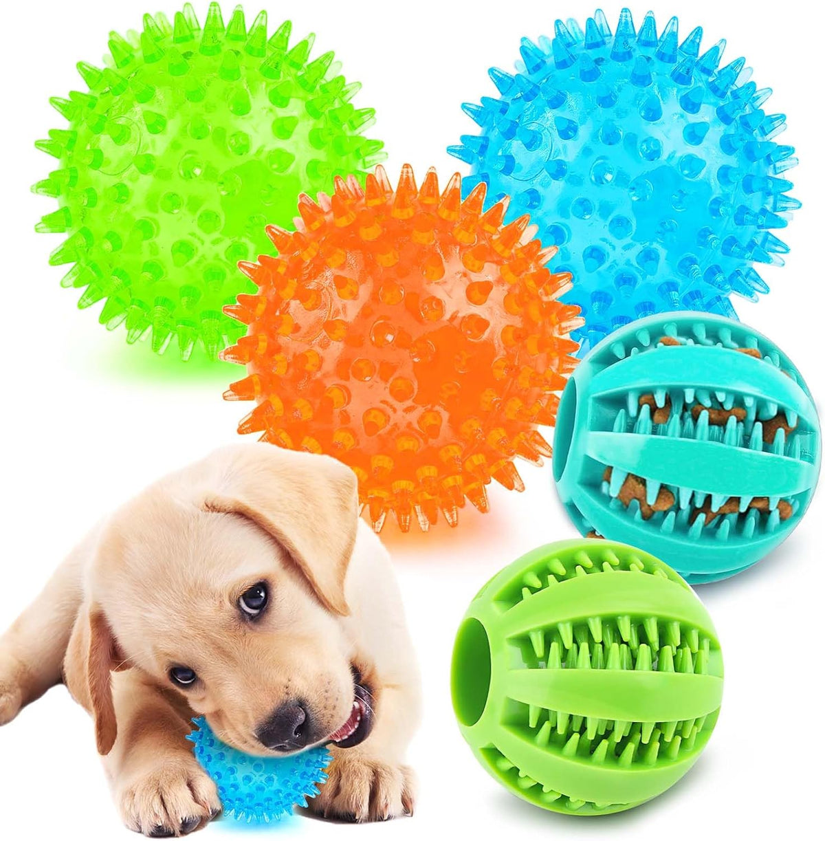 PUPTILY Pelota interactiva con 2 funciones diferentes para perros d...