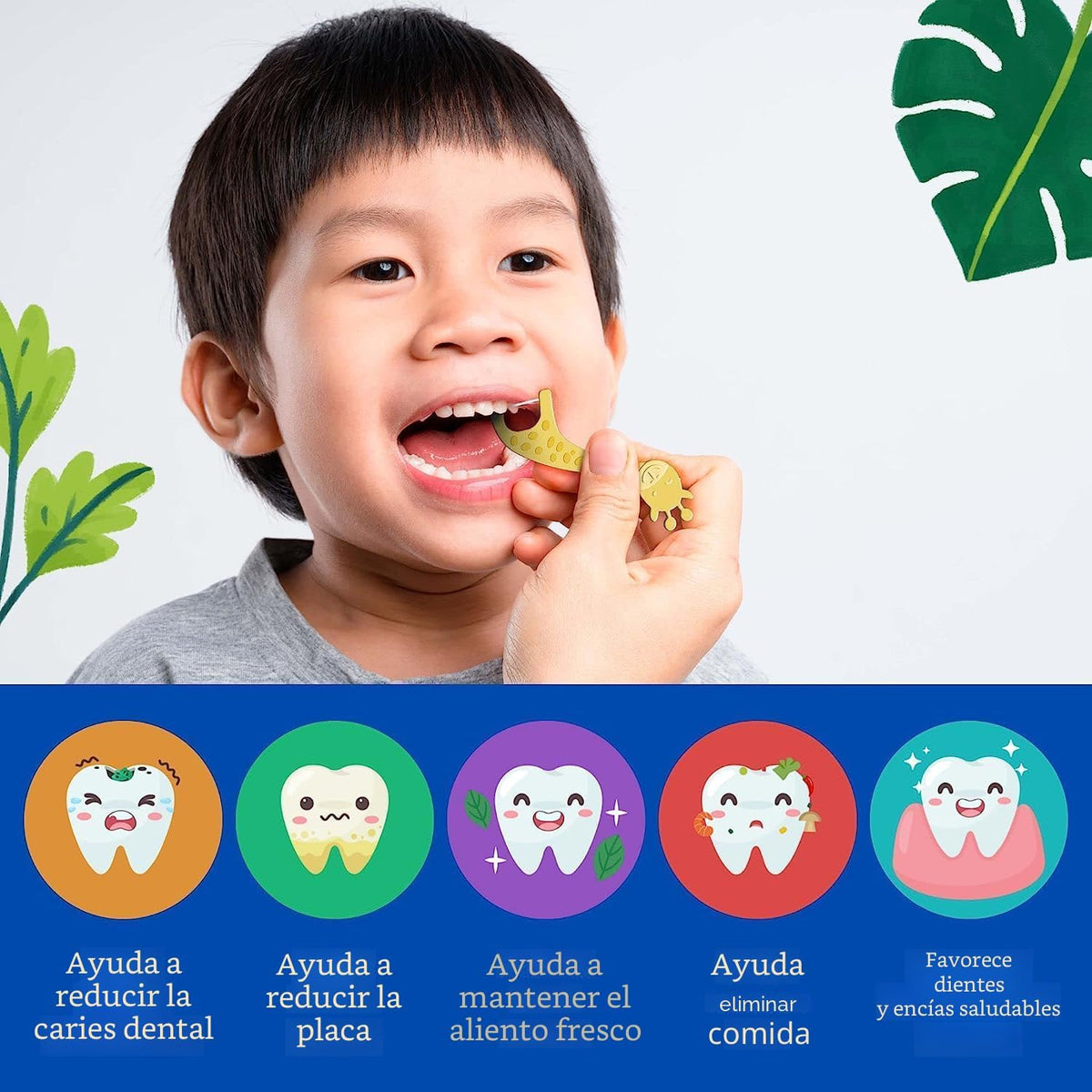 GuruNanda Palillos de hilo dental para niños, palillos extralargos...