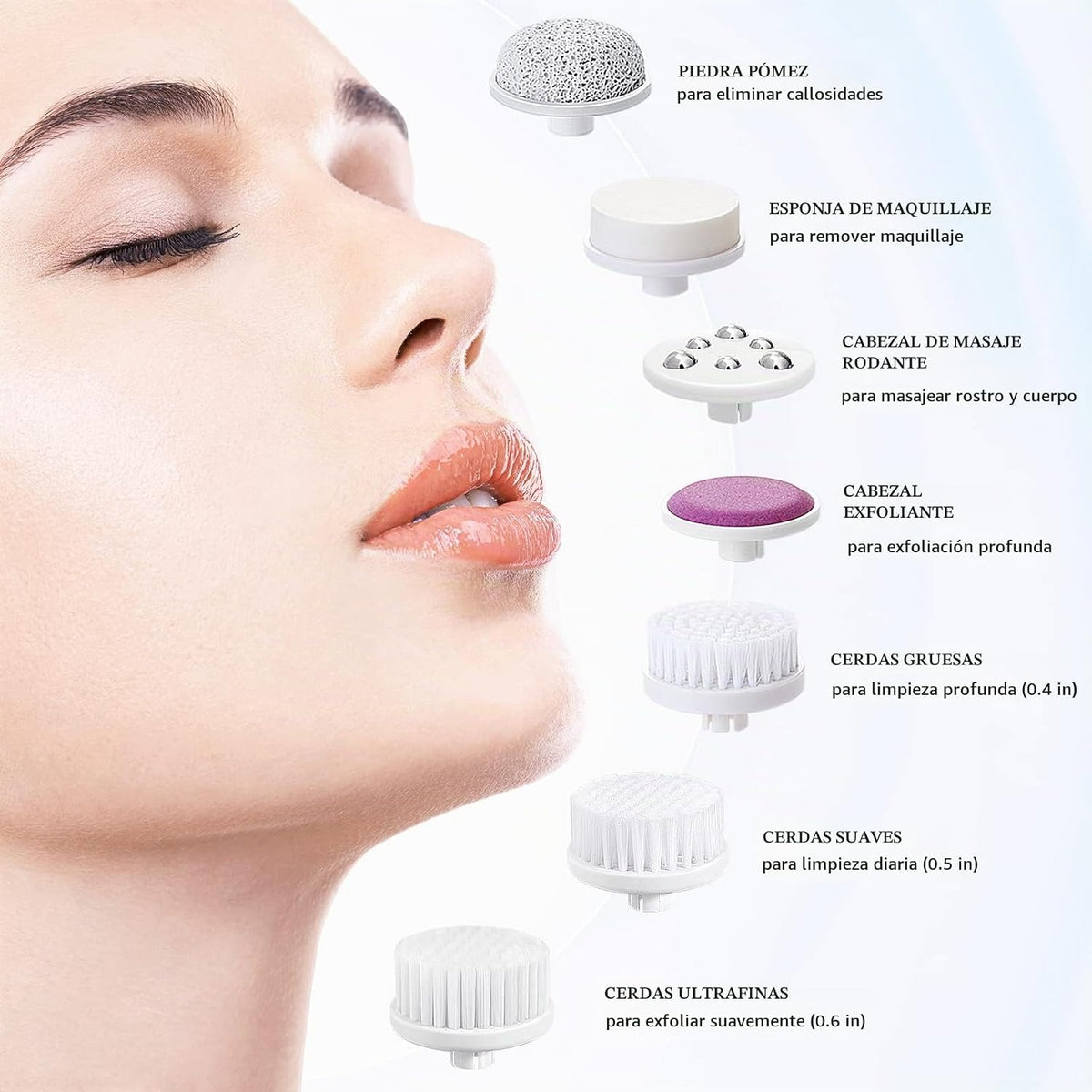 COSLUS Cepillo de limpieza facial Limpiador facial de silicona: Dis...