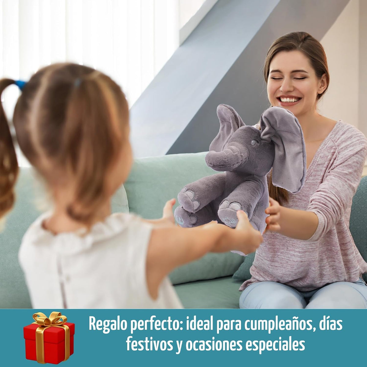 Dimple Emery Peek\u2011a\u2011Boo Elefante de peluche \u2013 Elefan...