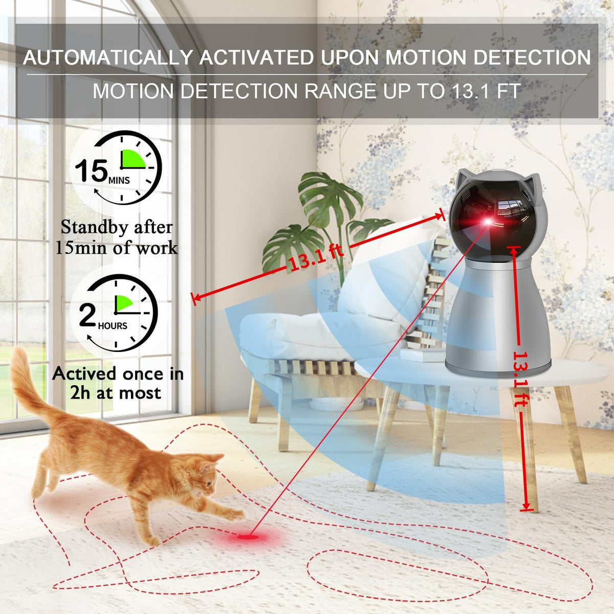 YVE Life Juguetes interactivos para gatos con láser para gatos de i...