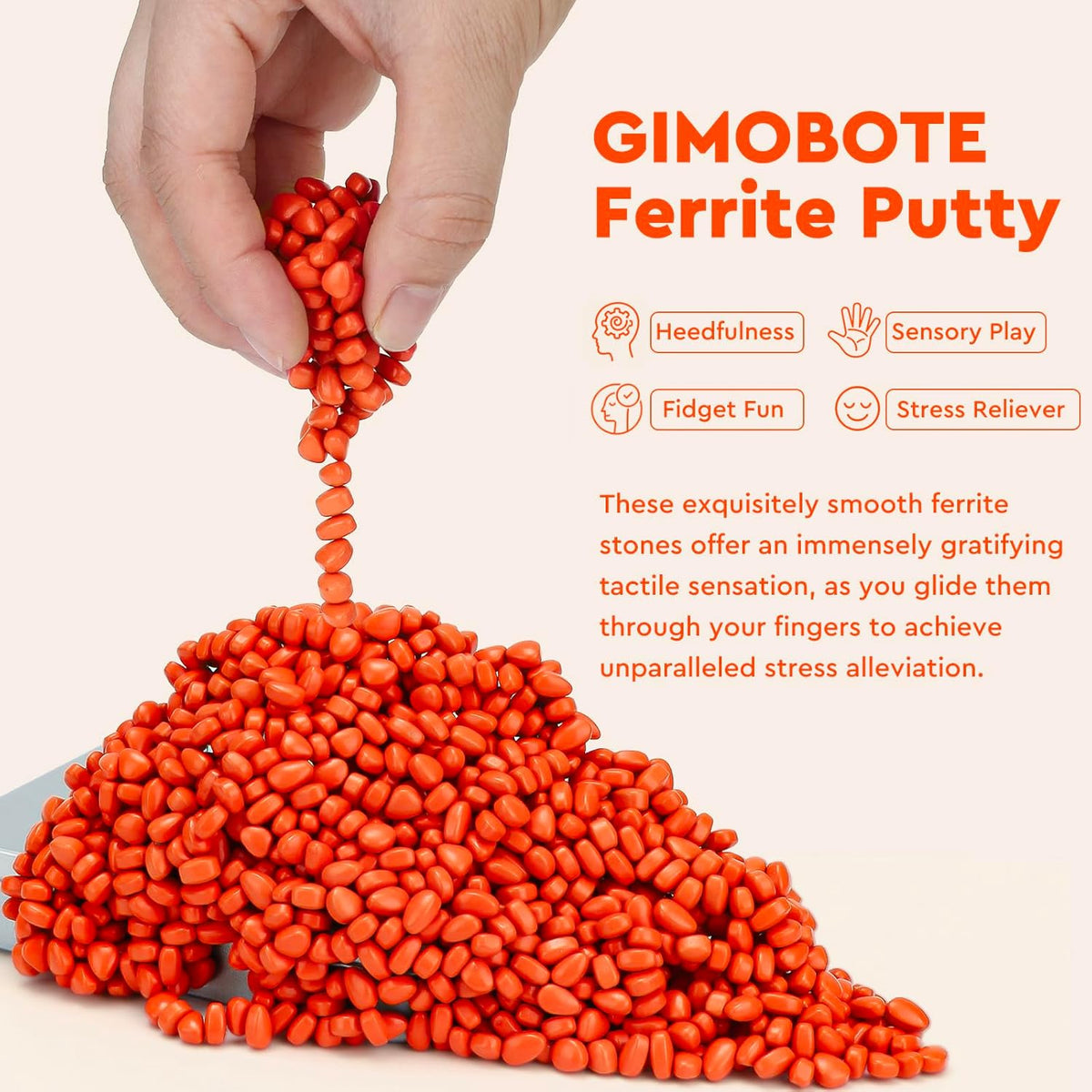 GIMOBOTE Original 1000+ masilla de ferrita naranja, juguete para la...