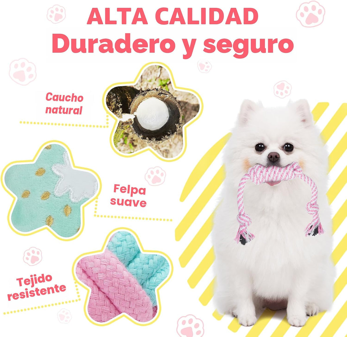 XIUGOAL Juguetes rosados para cachorros para aburrimiento, paquete...