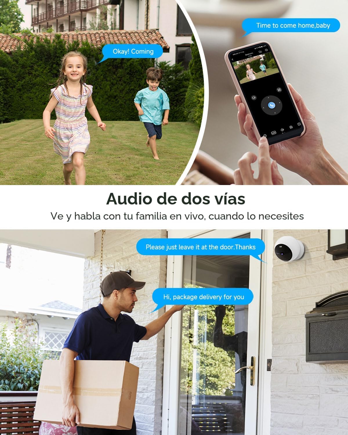 Cámara de seguridad Noorio B200 inalámbrica para exteriores magnéti...