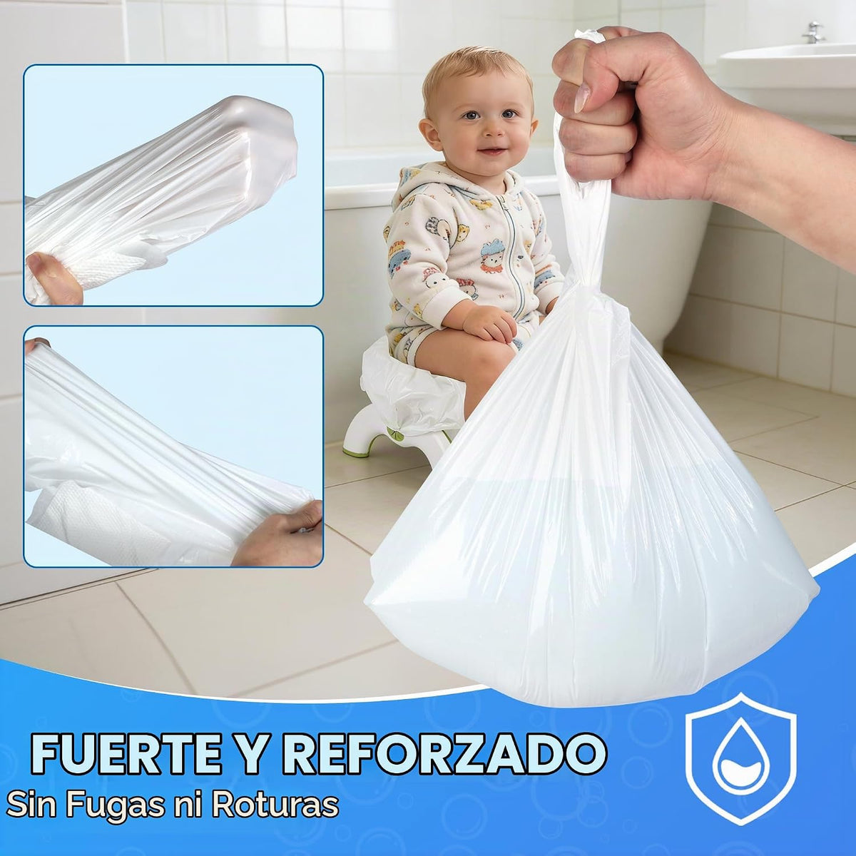 BakeToilet 80 revestimientos para orinal con almohadilla súper abso...