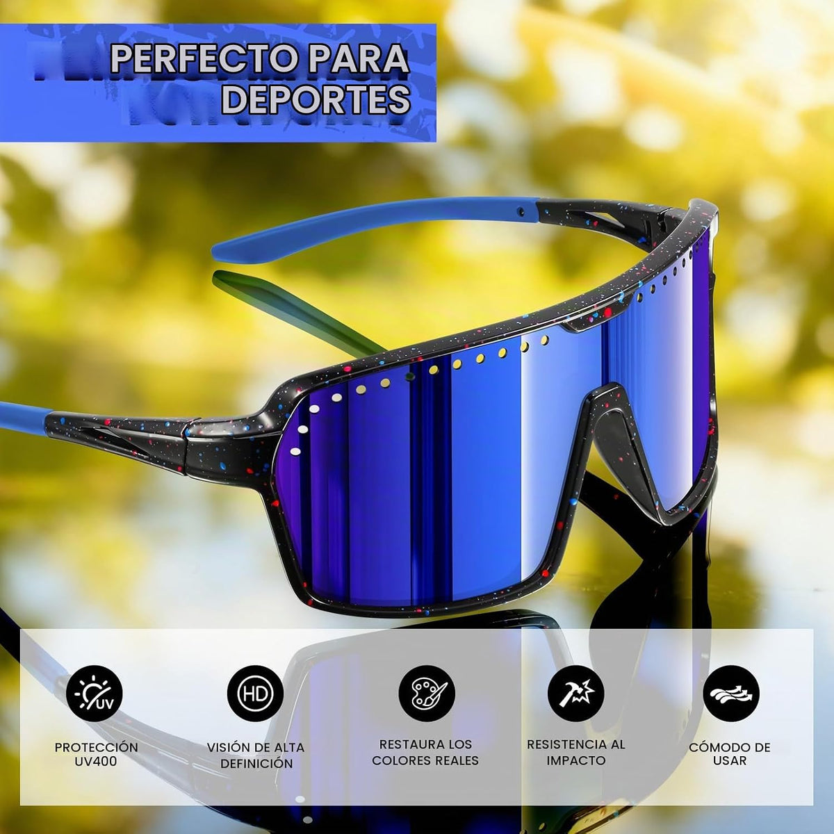 KUGUAOK Gafas de sol polarizadas deportivas para hombre y mujer, ga...