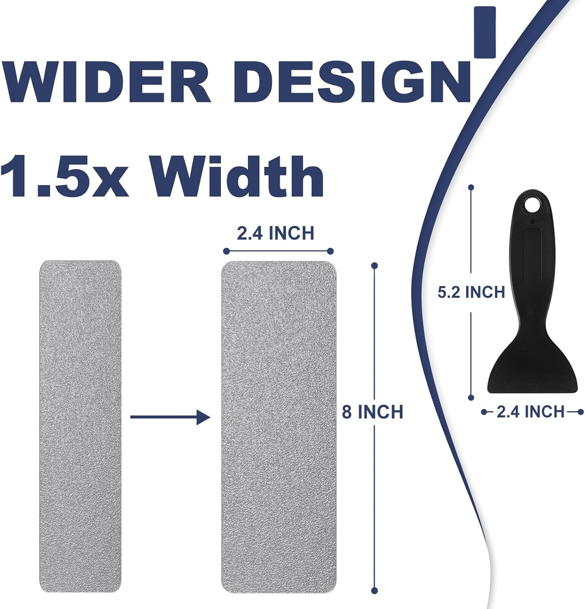 Gecork XXL - Calcomanías antideslizantes para bañera con adhesivo f...