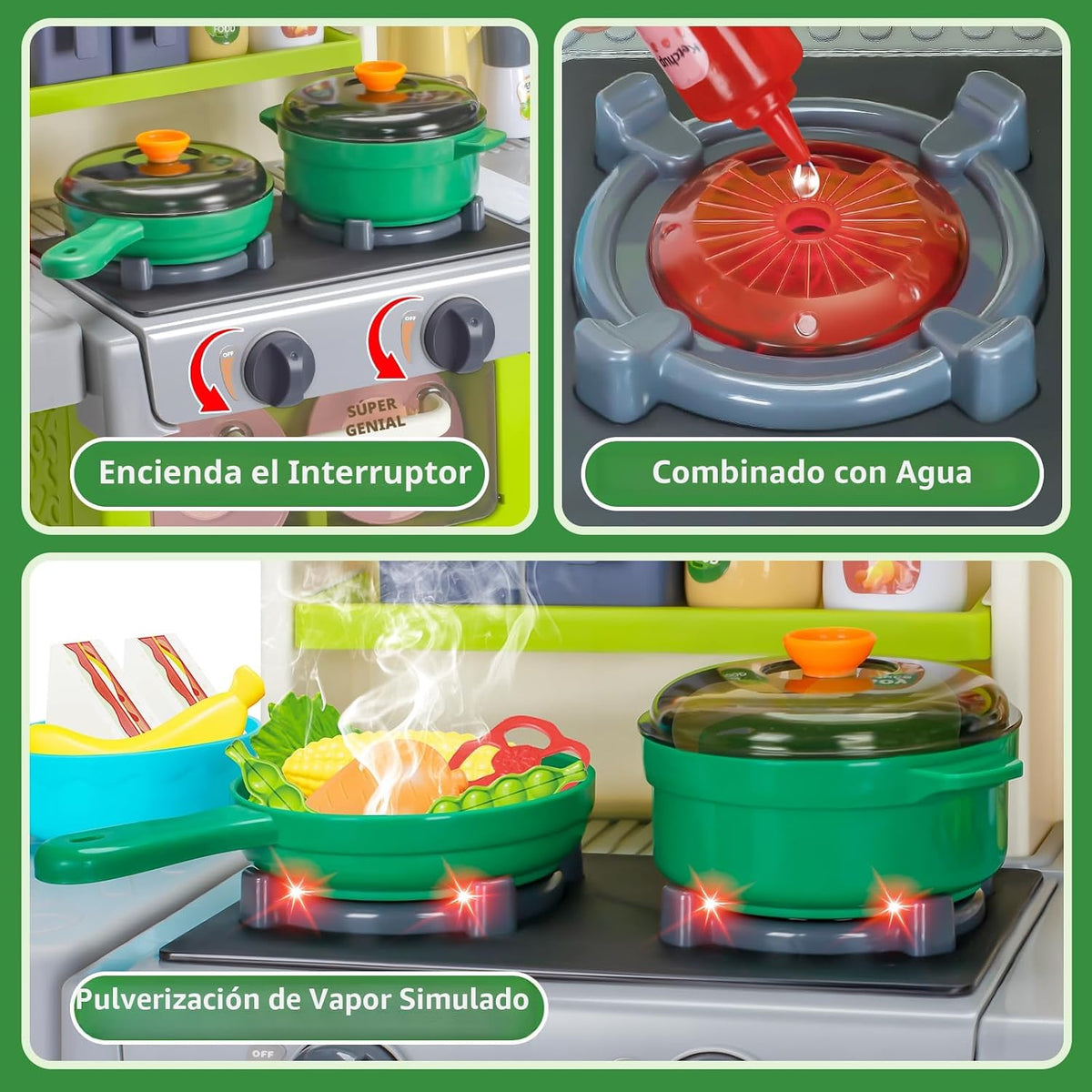 Juego de cocina para niños, juego de cocina para niños pequeños con...