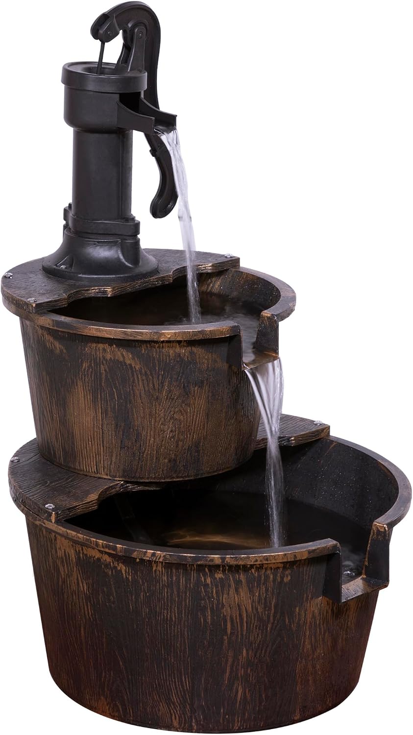Alpine Corporation TIZ194BZ | Fuente de agua rústica para exteriore...