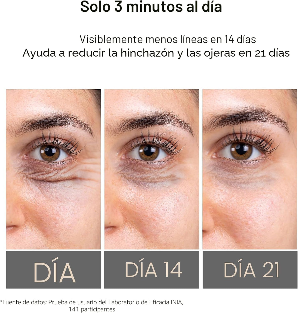INIA Terapia de luz roja debajo de los ojos para la cara, dispositi...