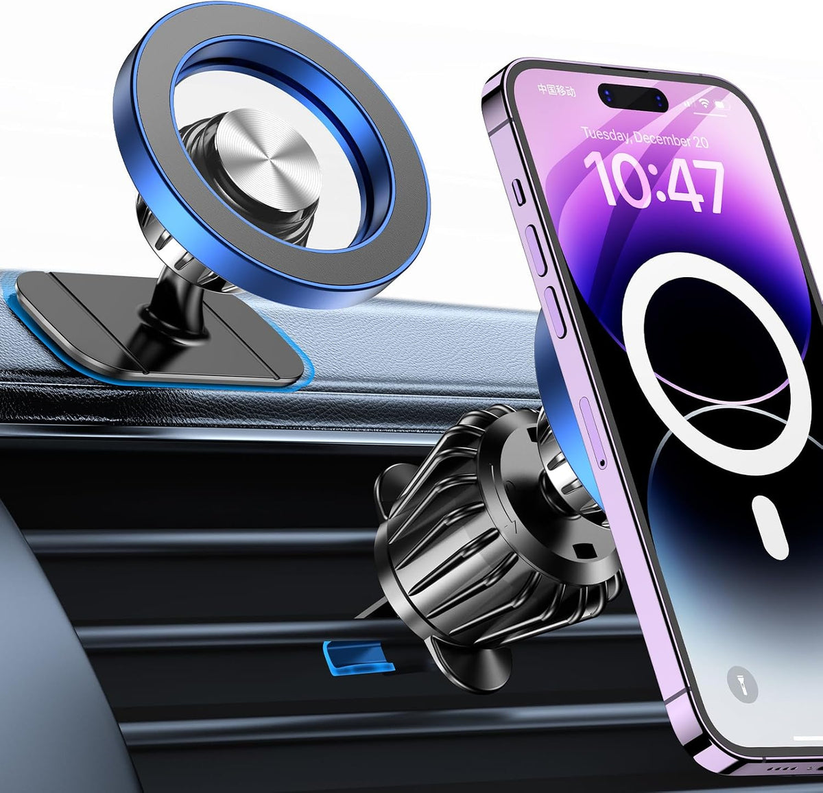 Kaistyle Soporte de coche Magsafe 20 imanes fuertes: soporte magnét...